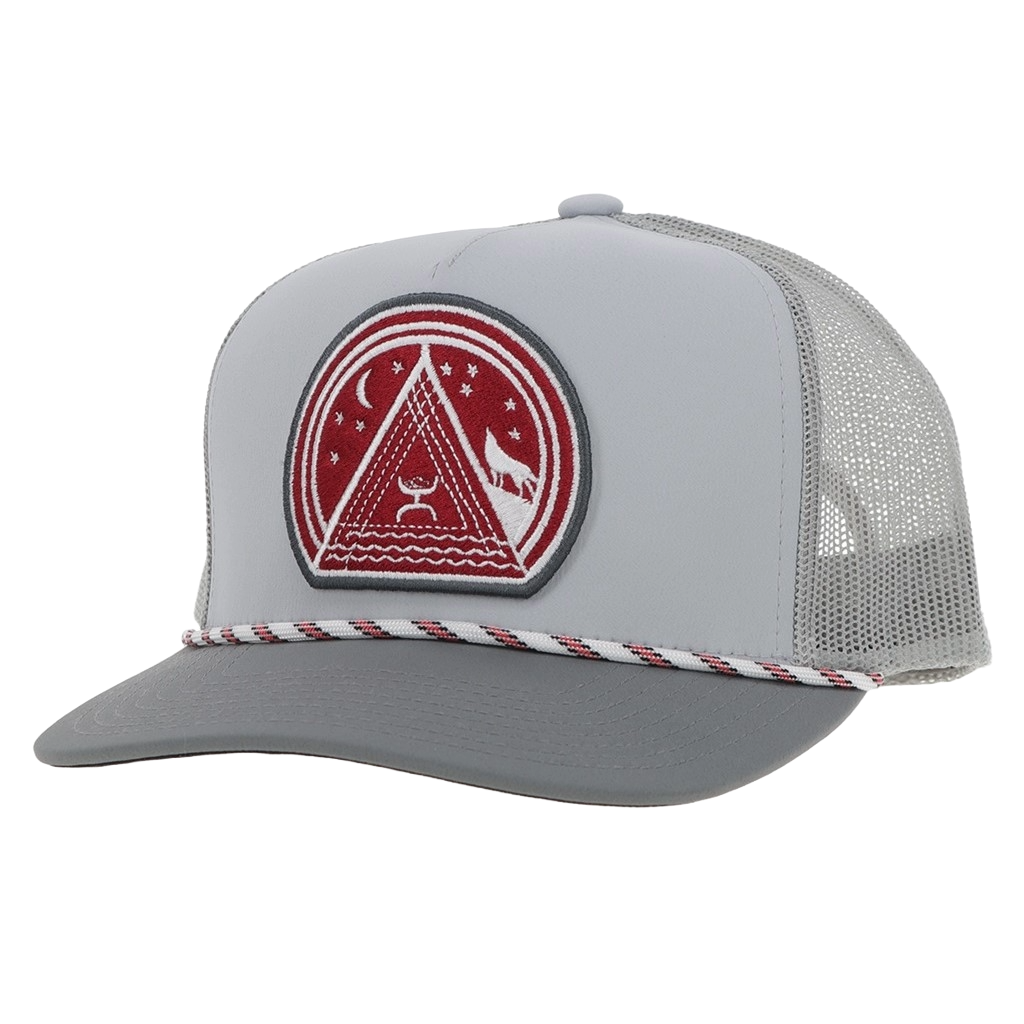 Hooey Men's Music Graphic Grey & Red Trucker Cap 2440T-GY