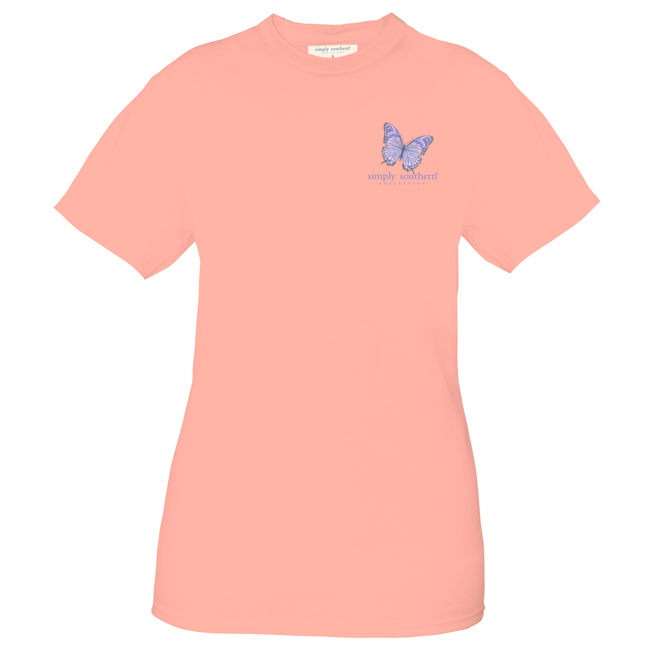 Simply Southern Girl's Butterfly Wing Cocktail Orange T-Shirt SS-WING