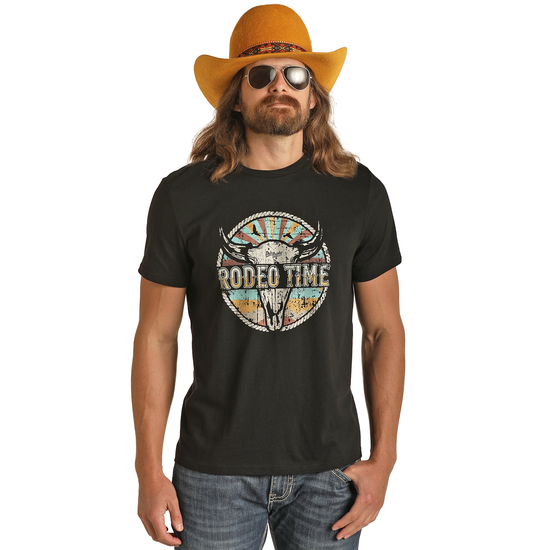 Rock & Roll Denim Dale Brisby Rodeo Time Black Graphic T-Shirt RRUT21R12V