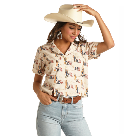 Rock & Roll® Ladies Shared Core Desert Pattern Snap Shirt RRWS1SRZ7J