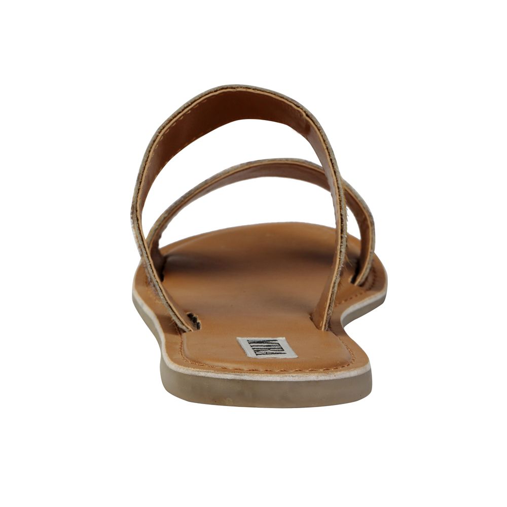 Myra Ladies Genuinity Leopard Cowhide Slip On Flats Sandals S-2989