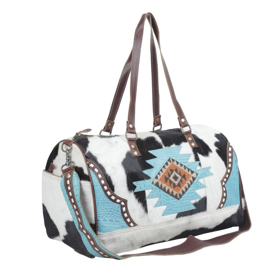 Myra Bag Ladies D'aventure Cowhide Turquoise Traveler Bag S-4775