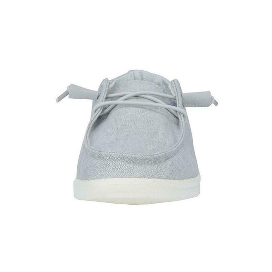 Hey Dude Ladies Wendy Linen Chambray Light Grey Shoes 121413058