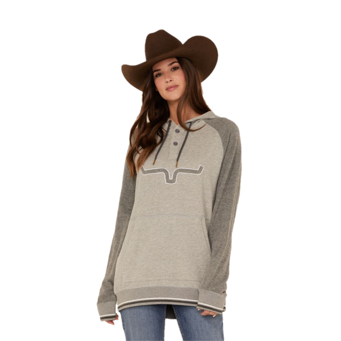 Kimes Ranch Ladies Summer Love Heather Grey Pullover Shirt S22-191207