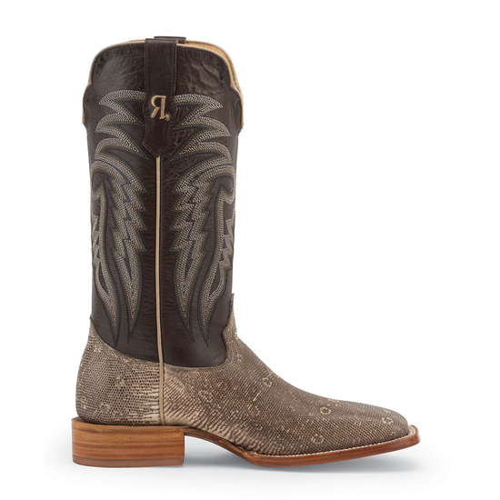 R. Watson Men's Natural Ring Lizard Square Toe Boots RW7900-2