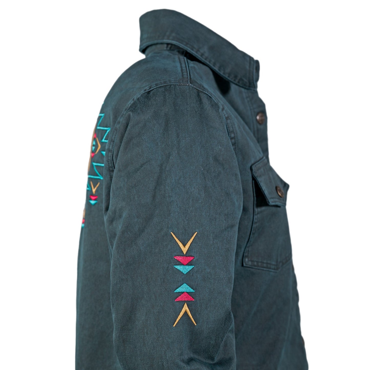 Outback Trading Ladies Ash Navy Snap Shirt Jacket 29676-NVY