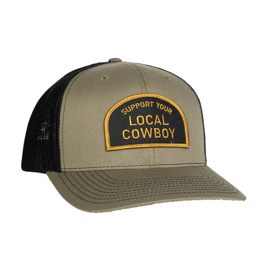 Cowboy Cool Support Your Local Cowboy Loden & Black Snapback Cap H681