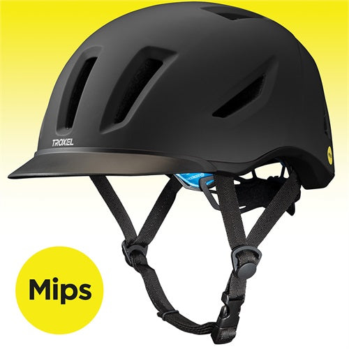 Troxel Terrain Riding Helmet with MIPS Technology Black Duratec