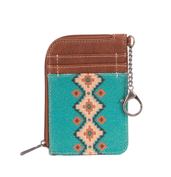 Wrangler Ladies Southwestern Mini Turquoise Card Case WG2203-W005TQ
