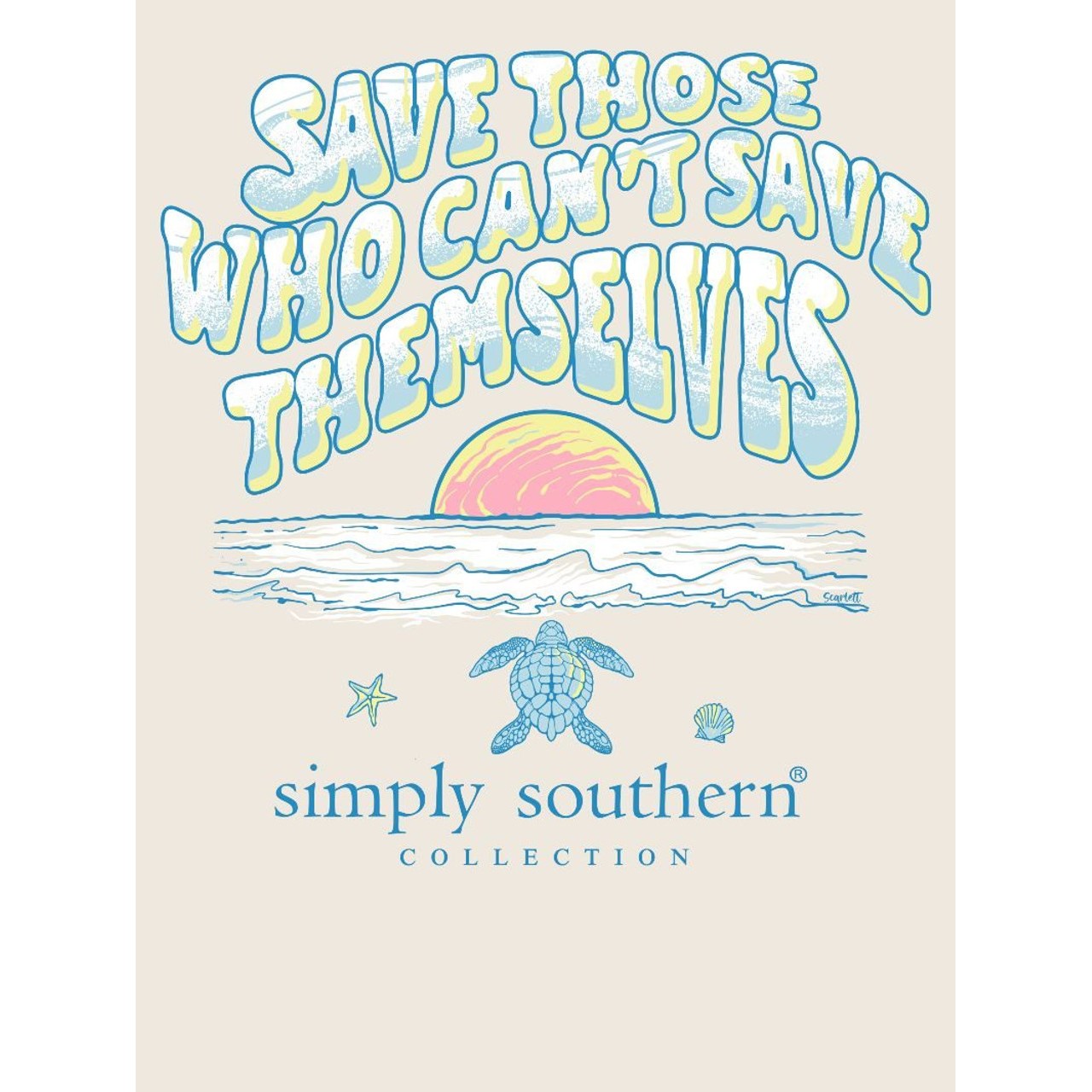 Simply Southern Ladies Sunrise Wisp Tan T-Shirt SS-SUNSET-WISP