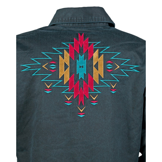 Outback Trading Ladies Ash Navy Snap Shirt Jacket 29676-NVY