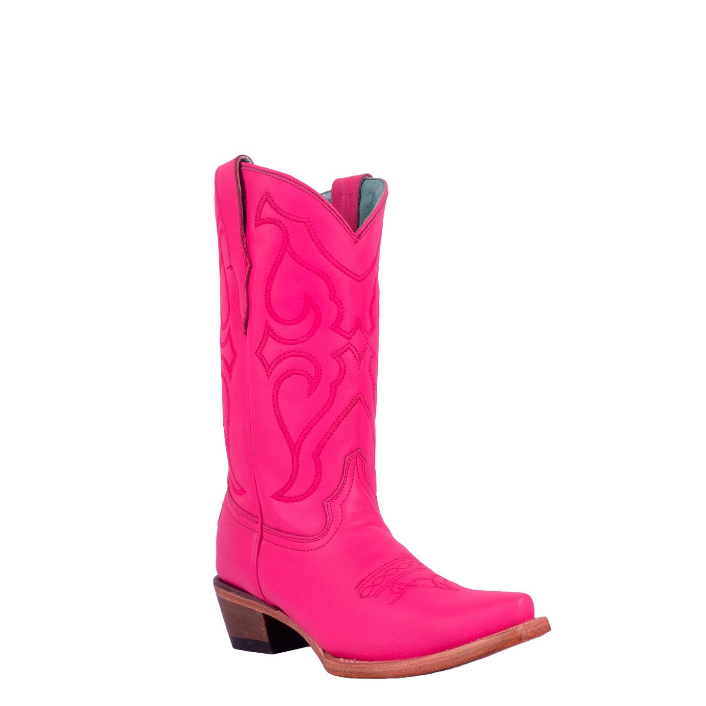 Corral Girl's Embroidered Fuchsia Leather Western Boots T0148