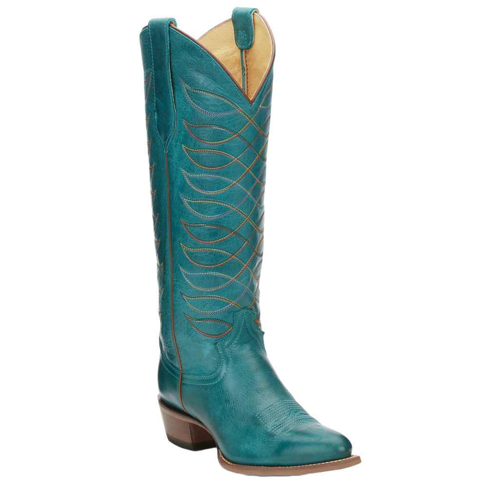Justin® Ladies Whitley 15" Vintage Turquoise Round Toe Western Boots VN4460