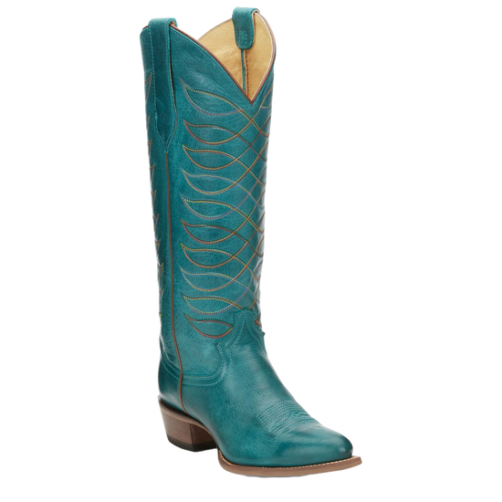 Justin® Ladies Whitley 15" Vintage Turquoise Round Toe Western Boots VN4460