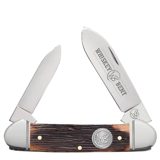 Load image into Gallery viewer, Whiskey Bent Sawmill Double Blade Canoe Pocket Knife WB12-24
