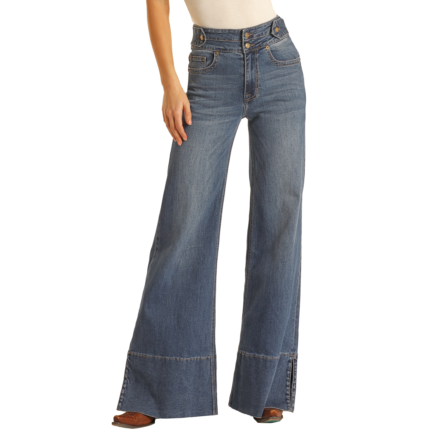 Rock & Roll Denim® Ladies Palazzo Flare Leg Jeans WHF2693