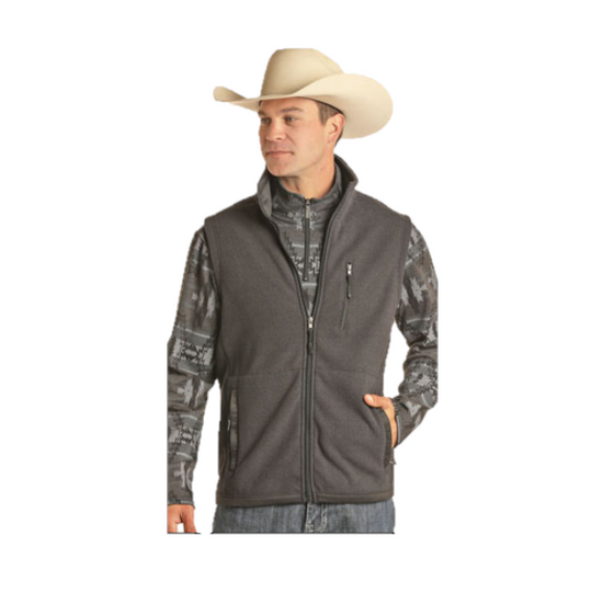 Powder River Outfitters® Men's Fleece Black Sweater Vest 98-6662-01